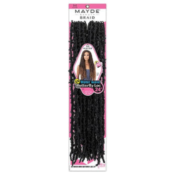 Mayde Beauty Crochet Braid 2X Water Wave Butterfly Loc 24"