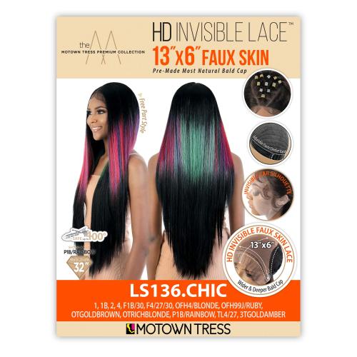 Motown Tress Synthetic 13X6 HD Invisible Lace Front Wig LS136 CHIC