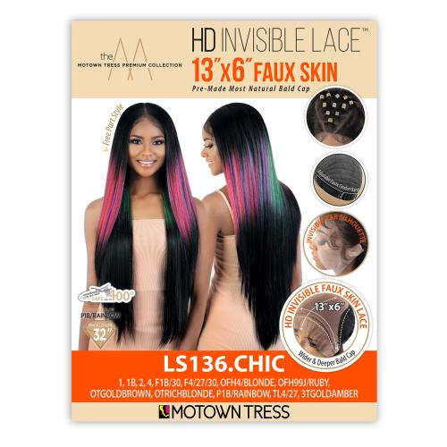 Motown Tress Synthetic 13X6 HD Invisible Lace Front Wig LS136 CHIC