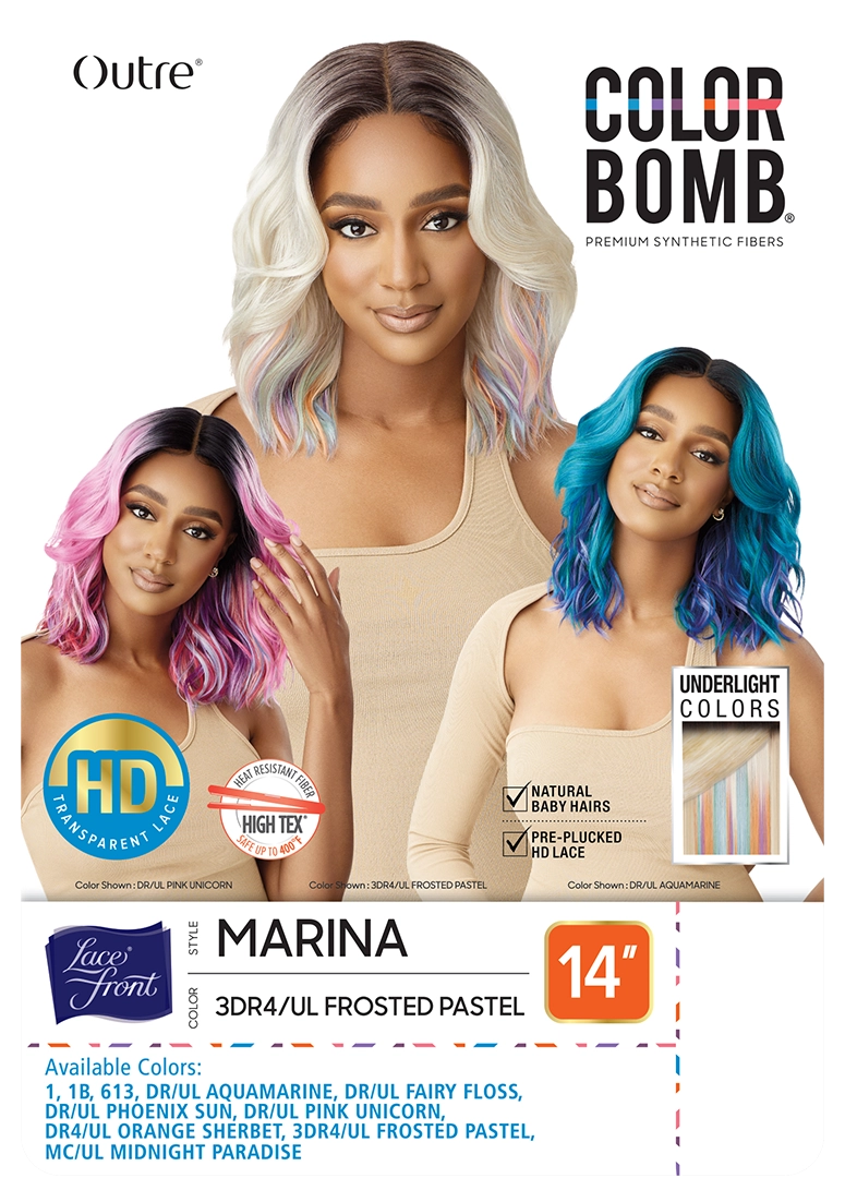Outre Synthetic Lace Front Wig Color Bomb Marina