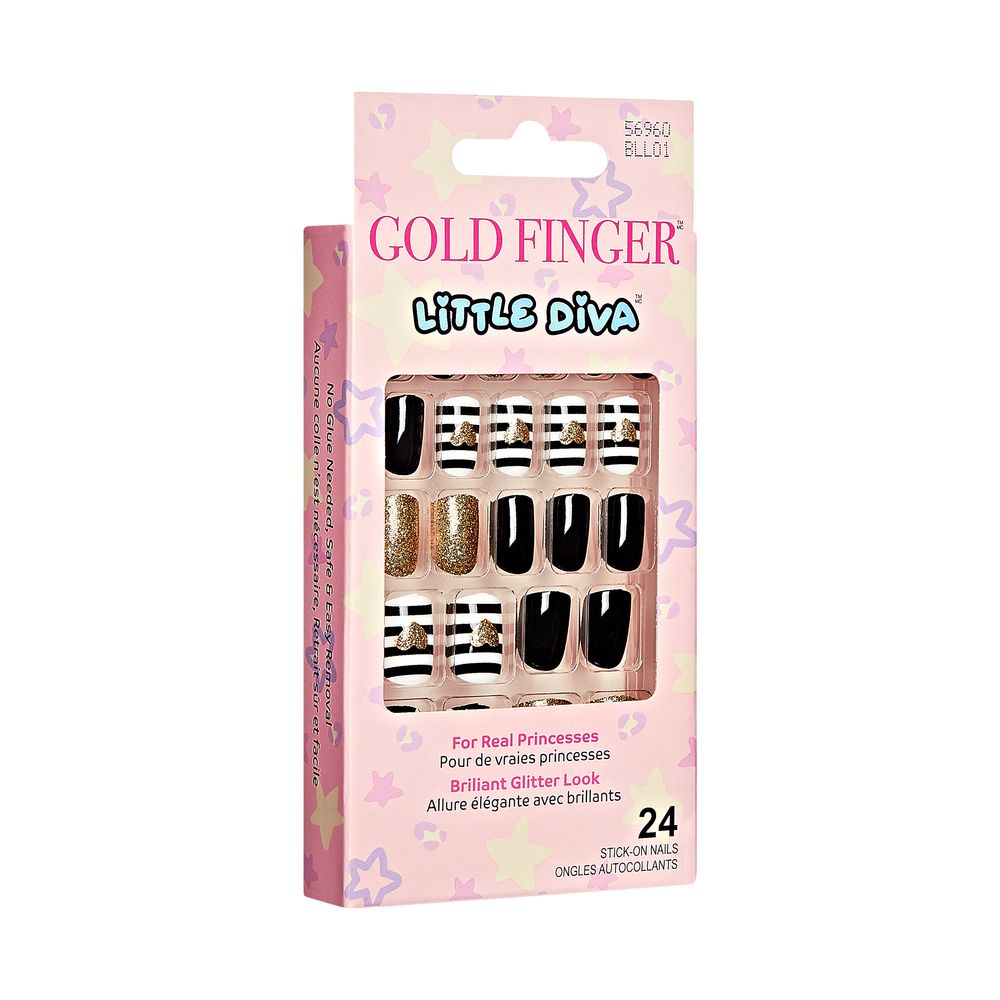 Kiss Gold Finger Little Diva Sticker Nails Hollywood - BLL01