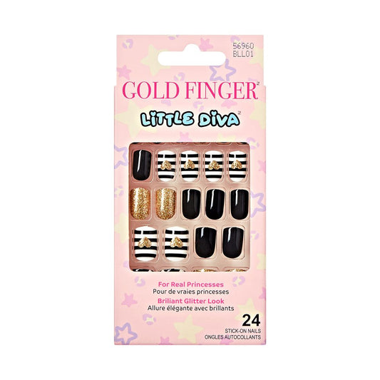 Kiss Gold Finger Little Diva Sticker Nails Hollywood - BLL01