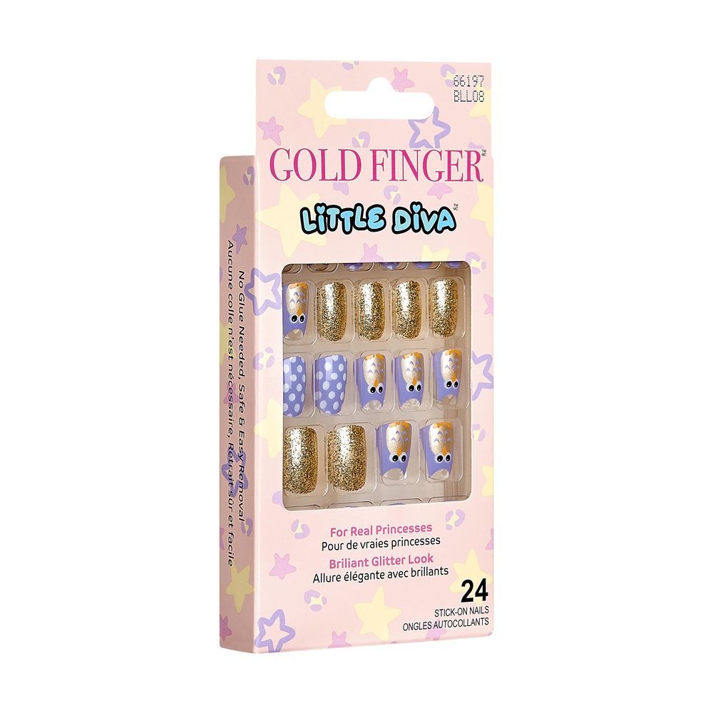 Kiss Gold Finger Little Diva Sticker Nails Quitetime- BLL08