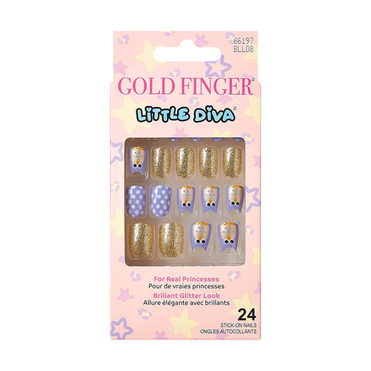 Kiss Gold Finger Little Diva Sticker Nails Quitetime- BLL08