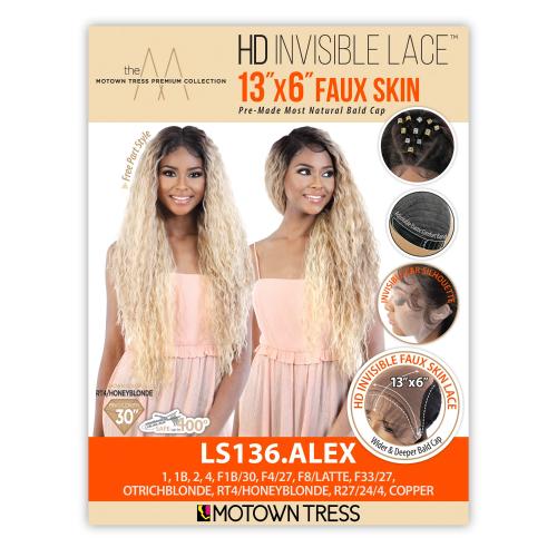 Motown Tress HD Lace Front Wig 13X7 Invisible Lace Fake Scalp LS136.ALEX