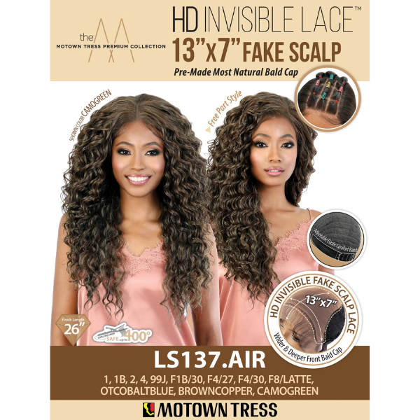 Motown Tress 13" x 7" HD Synthetic Lace Frontal Wig - LS137. AIR