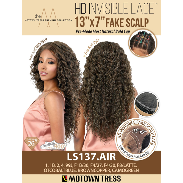 Motown Tress 13" x 7" HD Synthetic Lace Frontal Wig - LS137. AIR