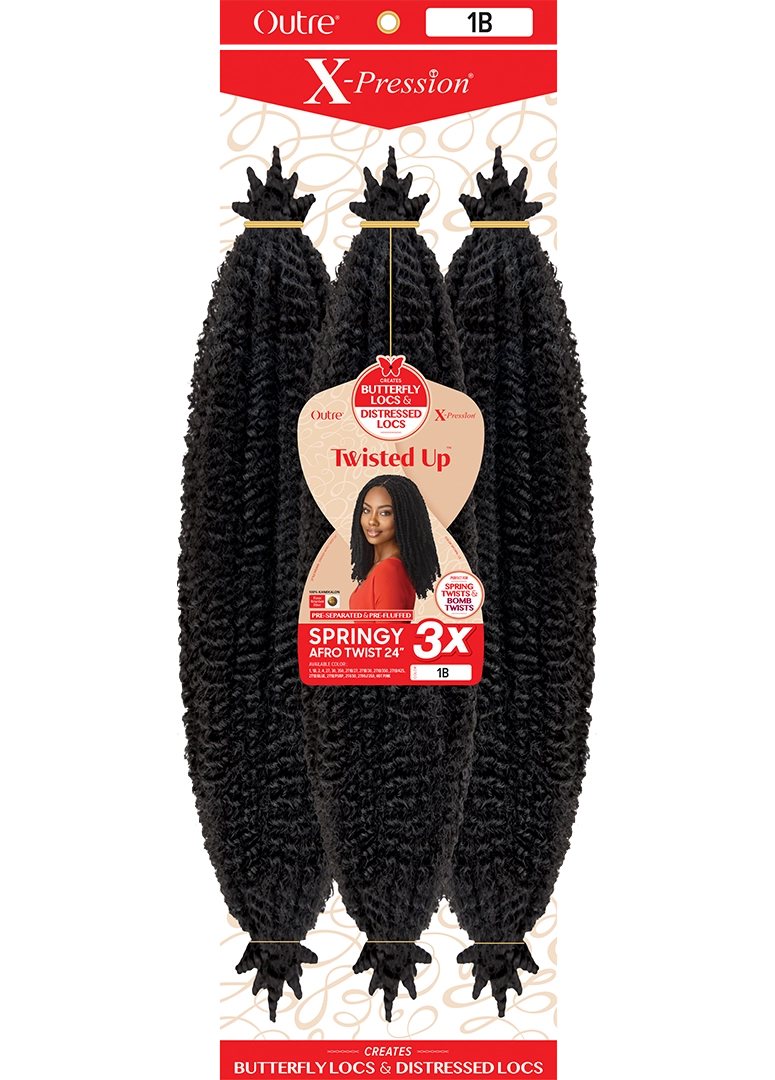 Outre Crochet Braids XPression Twisted Up 3X Springy Afro Twist 24"