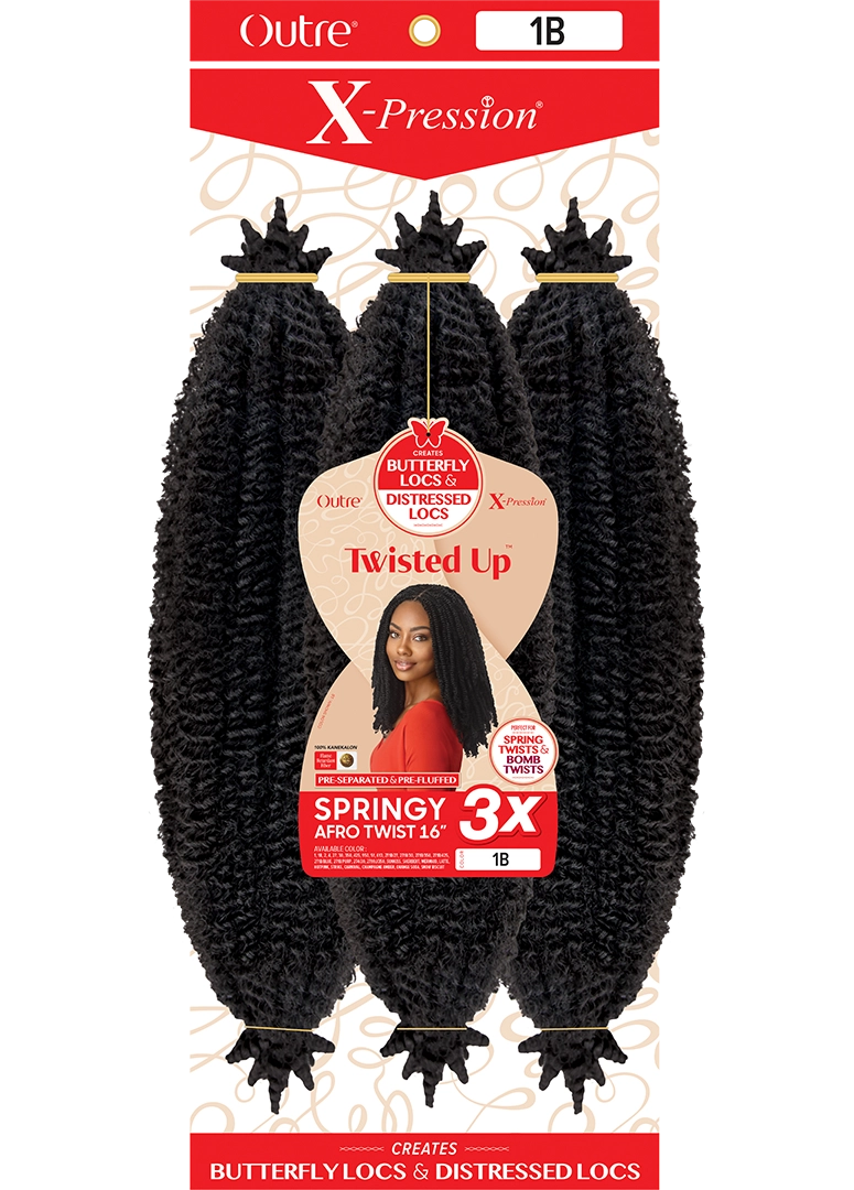 Outre Crochet Braids XPression Twisted Up 3X Springy Afro Twist 16"