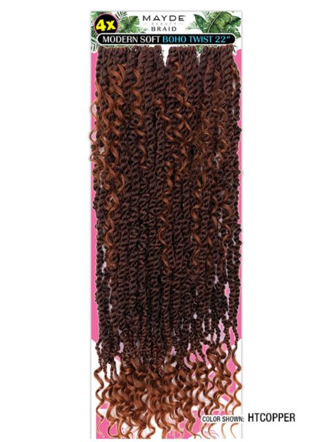 Mayde Beauty 4X Modern Soft Boho Twist Crochet Braid 22"