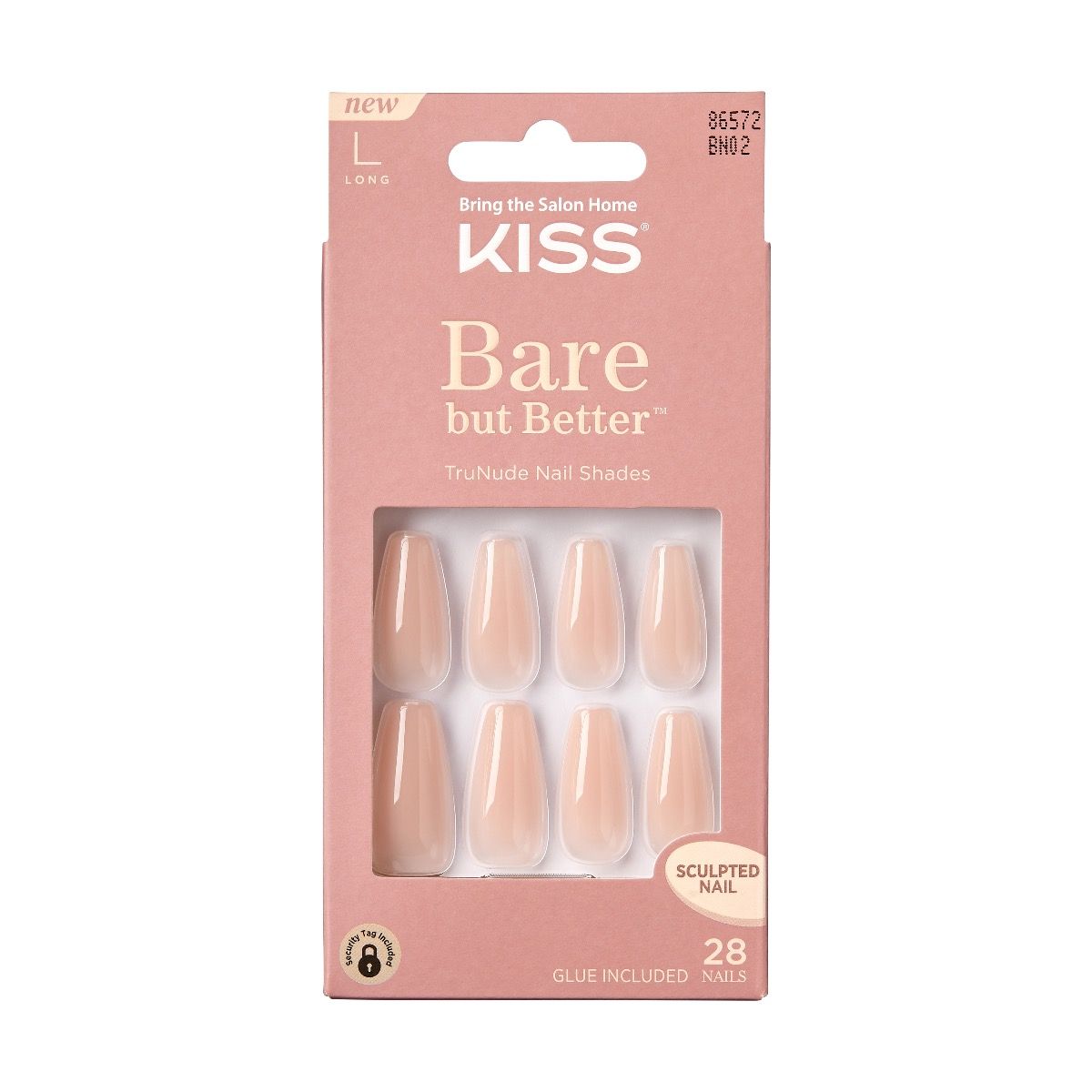 Kiss Bare but Better Nude Nails NUDE DRAMA - BN02