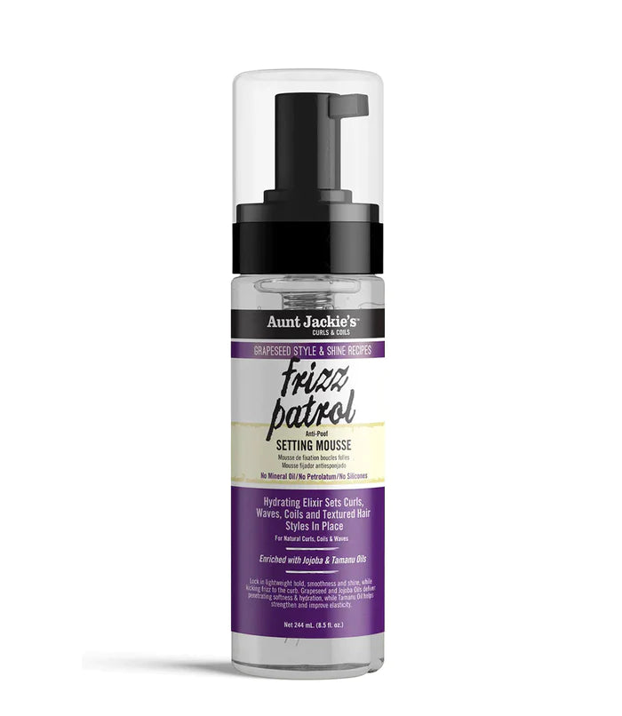 Aunt Jackie's Frizz Patrol Anti-Poof Setting Mousse 8.5 oz