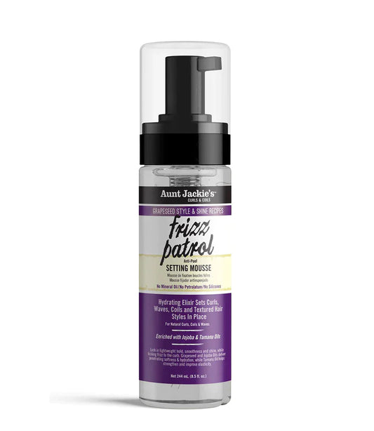 Aunt Jackie's Frizz Patrol Anti-Poof Setting Mousse 8.5 oz