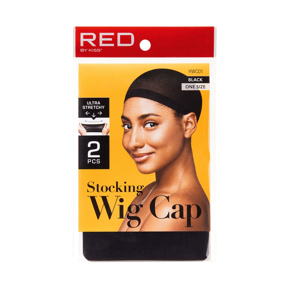 Red by Kiss Wig Cap One Size Black (2PCS) -HWC01