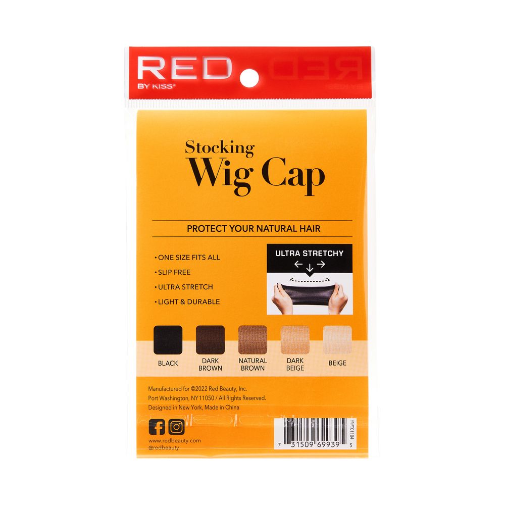 Red by Kiss Wig Cap One Size Black (2PCS) -HWC01