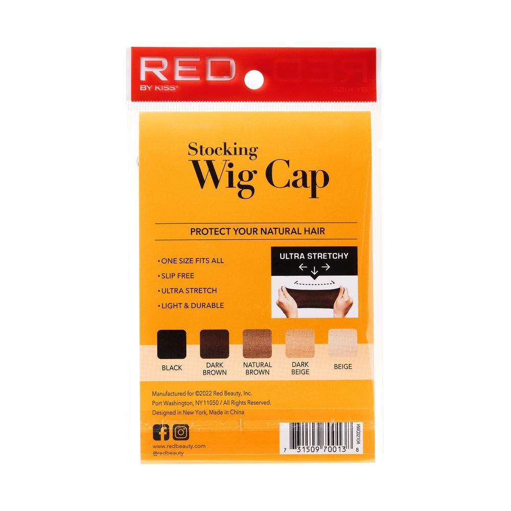 Red by Kiss Wig Cap One Size Dark Brown (2PCS) -HWC02