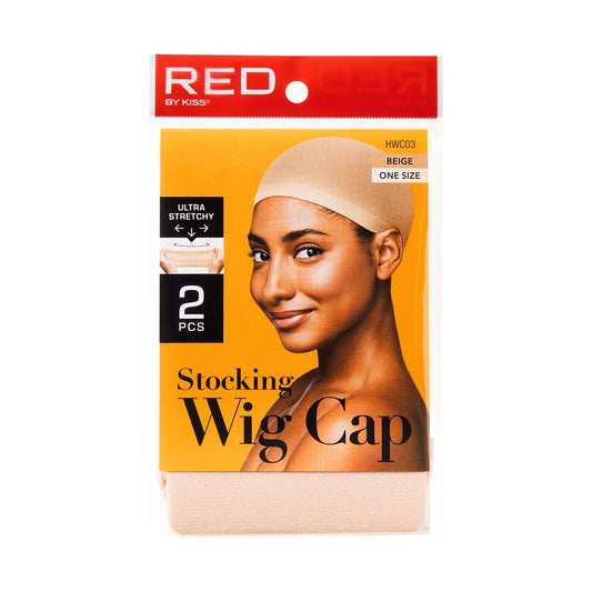 Red by Kiss Stocking Wig Cap One Size Beige (2PCS) -HWC03