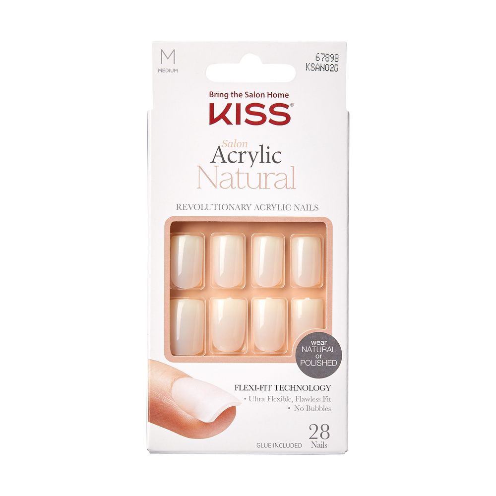 KISS Salon Acrylic 28 Natural Nails (KSAN02) - EUPHORIA