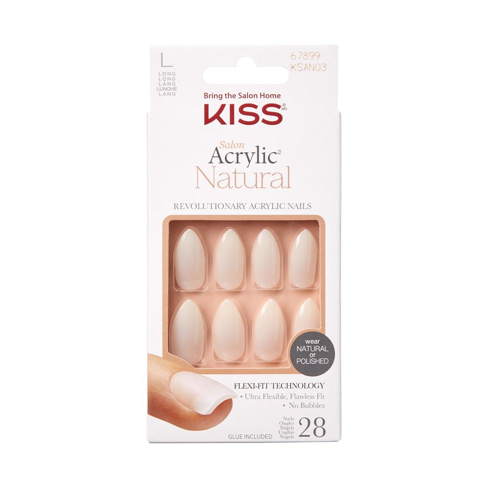 KISS Salon Acrylic 28 Natural Nails (KSAN03) - FORBIDDEN