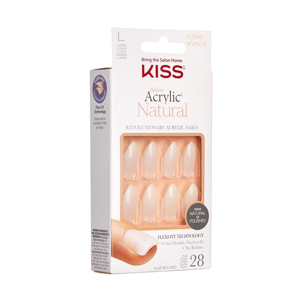 KISS Salon Acrylic 28 Natural Nails (KSAN03) - FORBIDDEN