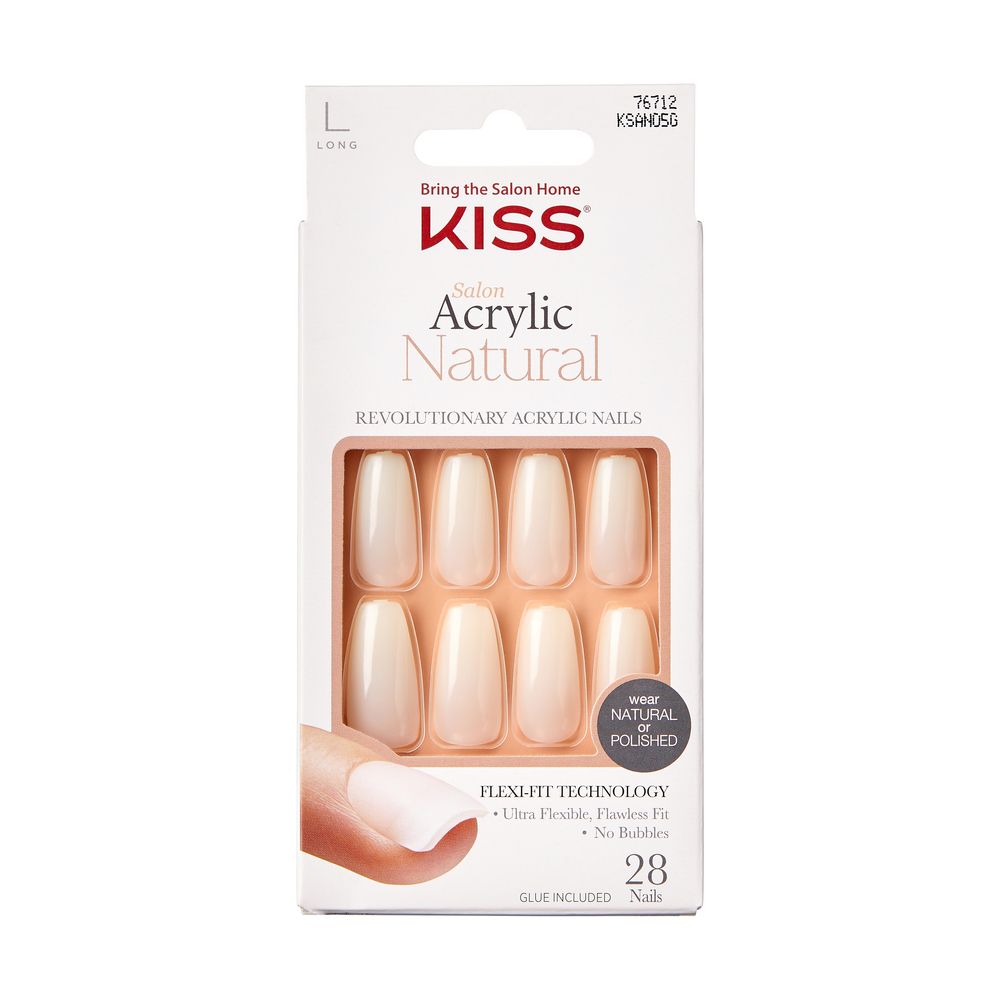 KISS Salon Acrylic 28 Natural Nails (KSAN05) - STRONG ENOUGH