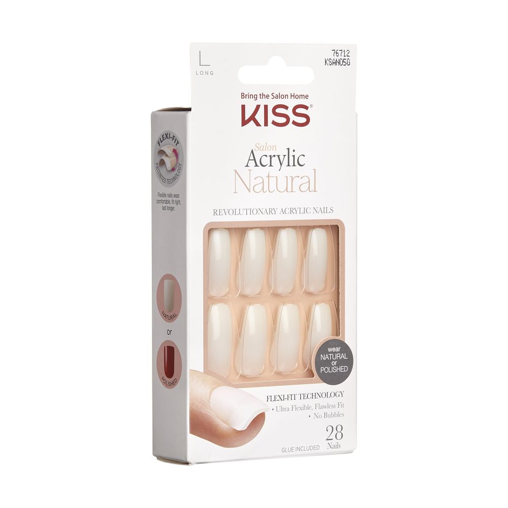 KISS Salon Acrylic 28 Natural Nails (KSAN05) - STRONG ENOUGH