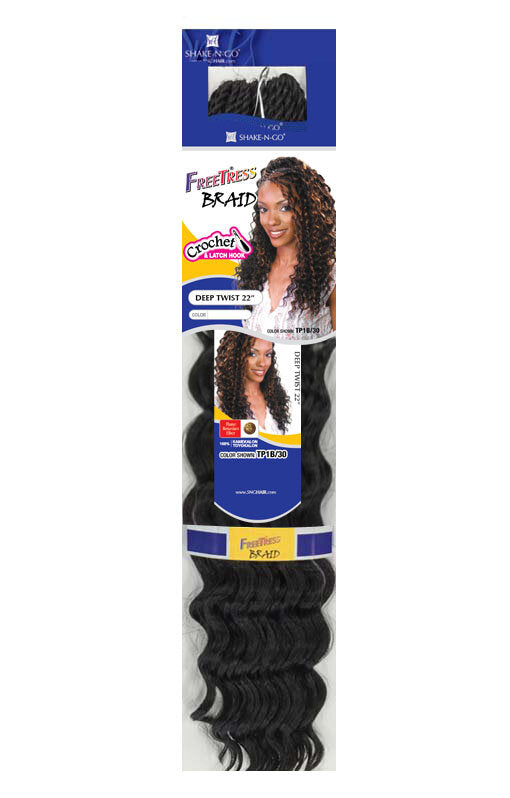 FreeTress Synthetic Crochet Braids Deep Twist 22"