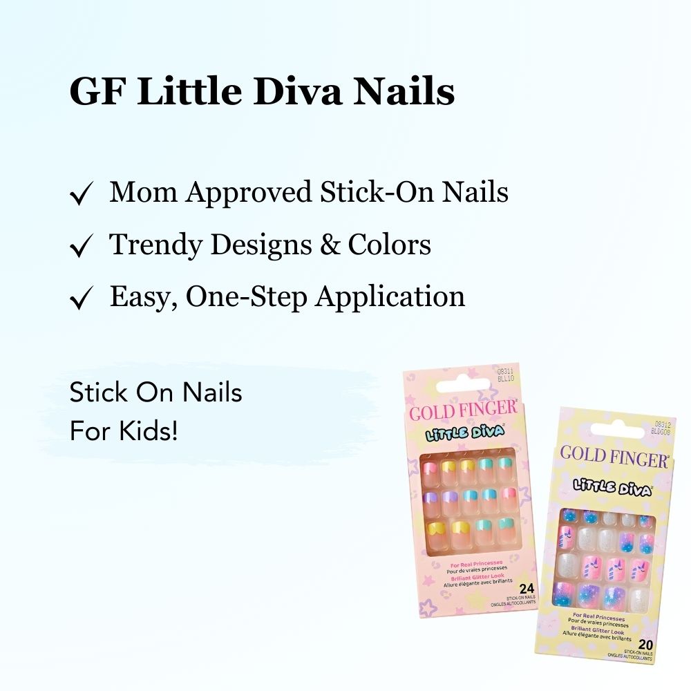 Kiss Gold Finger Little Diva Sticker Nails Pallette - BLL10